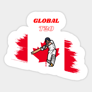 Global T20 Canada with Canada Flag Sticker